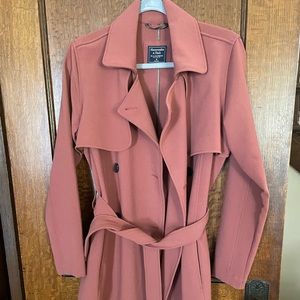 Abercrombie terracotta fall coat - sz M